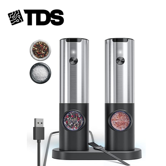 TopDeviceSolution™ Rechargeable Electric Salt & Pepper Grinder Set