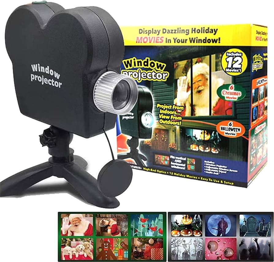 TopDeviceSolution™ Halloween Christmas Window Projector