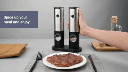 TopDeviceSolution™ Rechargeable Electric Salt & Pepper Grinder Set